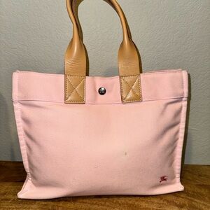 Burberry Pink Canvas mini Tote Bag